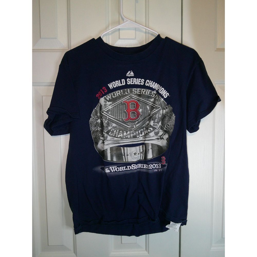 Majestic Boston Red Sox 2013 World Series Champions T-Shirt Navy‎ MLB Medium